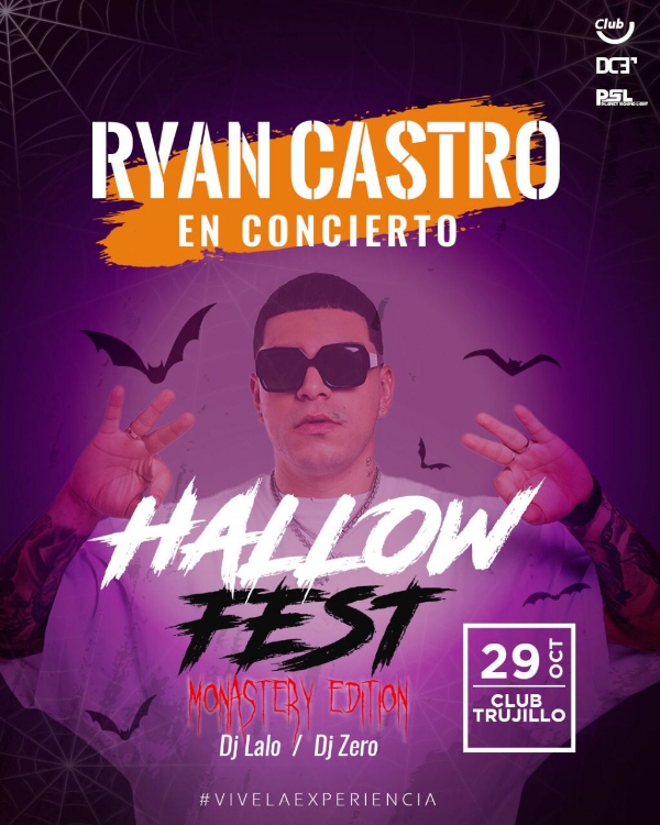 Ryan Castro llega a Trujillo para el Hallowfest