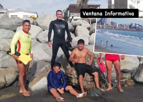 Trujillo: Rescatan a dos hermanos de ahogarse en playa de Huanchaco